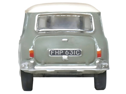 Mini Classic Tweed Gray with Cream Top 1/148 (N) Scale Diecast Model Car by Oxford Diecast