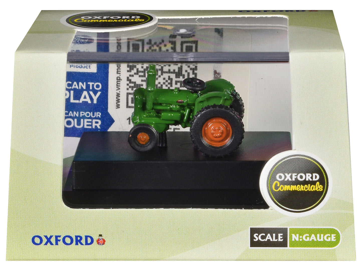 Fordson Tractor Green with Orange Wheels 1/148 (N) Scale Diecast Model Car by Oxford Diecast