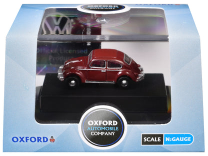 Volkswagen Beetle Ruby Red 1/148 (N) Scale Diecast Model Car by Oxford Diecast