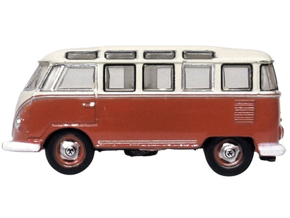 Volkswagen T1 Samba Bus Sealing Wax Red and Gray 1/148 (N) Scale Diecast Model Car by Oxford Diecast-DiecastModeler.com