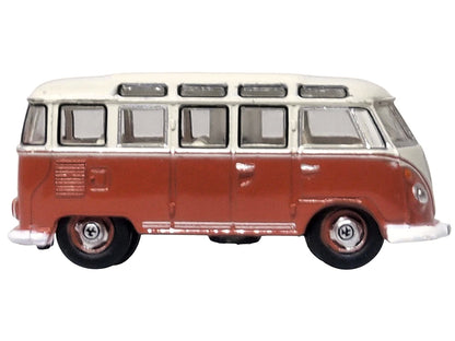 Volkswagen T1 Samba Bus Sealing Wax Red and Gray 1/148 (N) Scale Diecast Model Car by Oxford Diecast-DiecastModeler.com