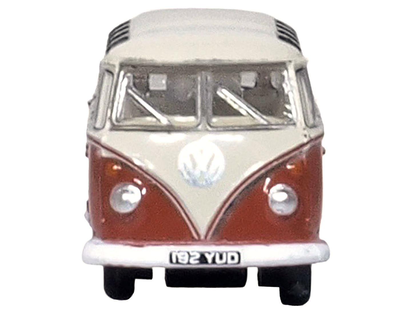 Volkswagen T1 Samba Bus Sealing Wax Red and Gray 1/148 (N) Scale Diecast Model Car by Oxford Diecast-DiecastModeler.com