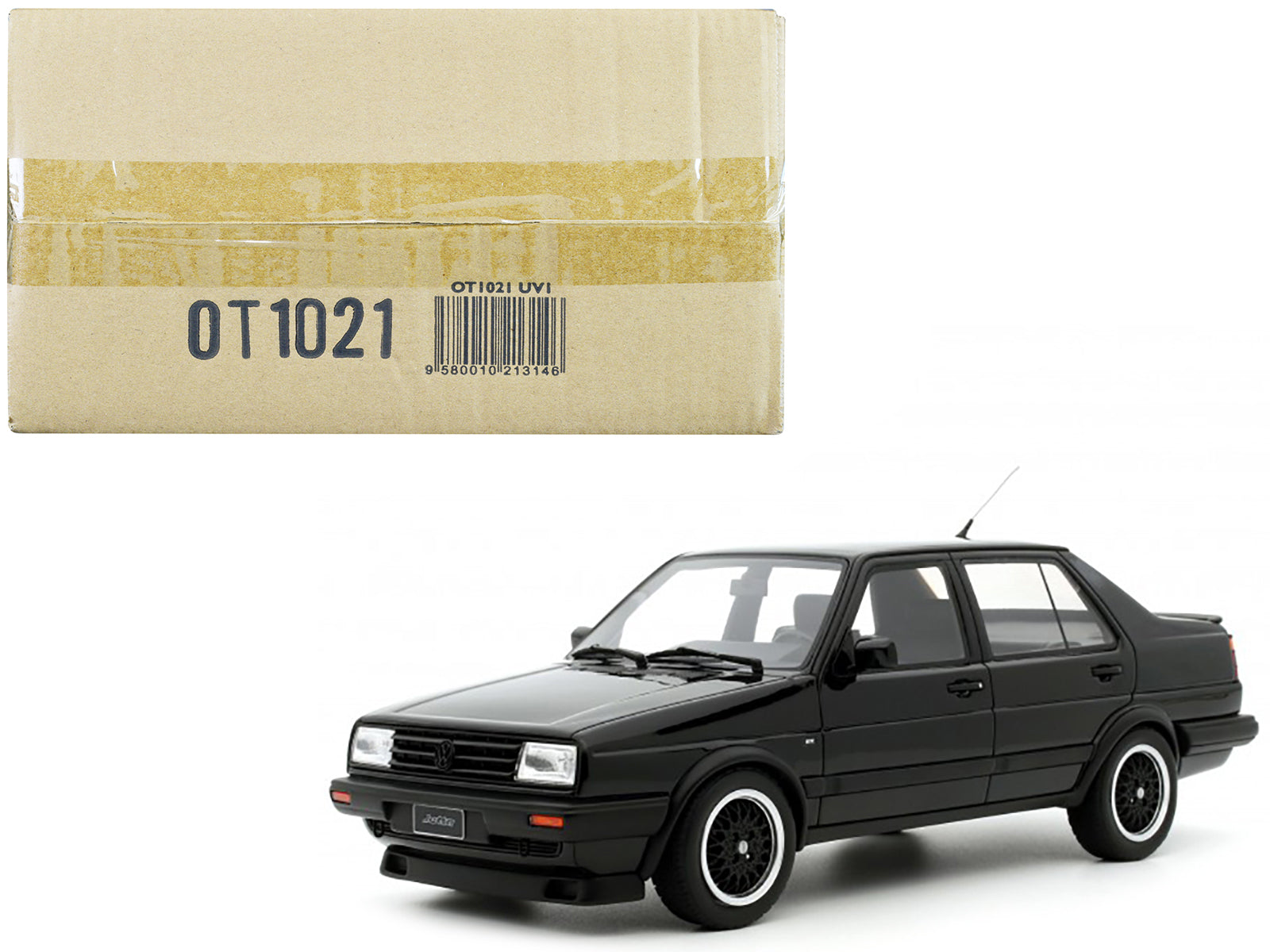 1987 Volkswagen Jetta Mk2 Black Limited Edition to 2000 pieces Worldwide 1/18 Model Car by Otto Mobile-DiecastModeler.com