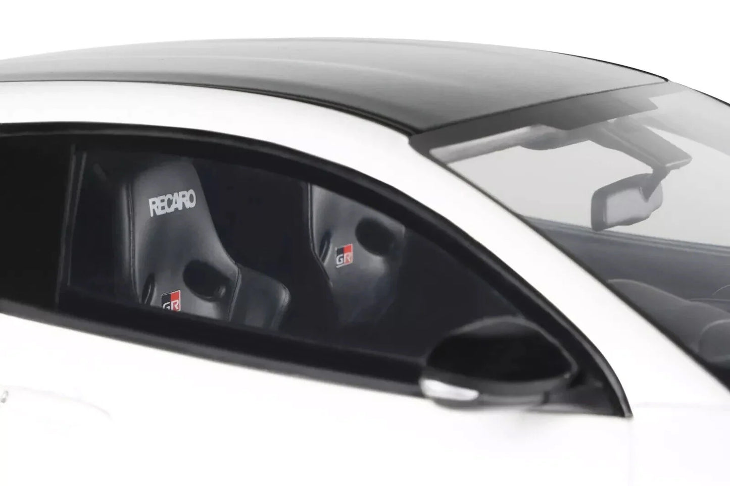 2022 Toyota GRMN Yaris RHD (Right Hand Drive) Platinum White Pearl with Black Hood and Top Limited Edition to 999 pieces Worldwide 1/18 Model Car by Otto Mobile