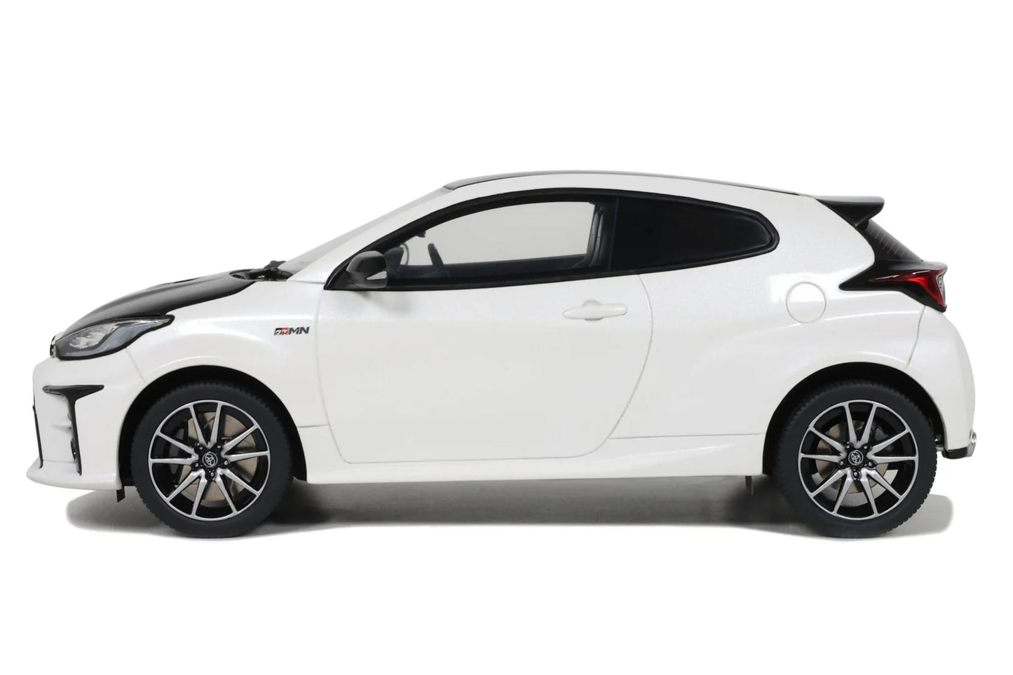 2022 Toyota GRMN Yaris RHD (Right Hand Drive) Platinum White Pearl with Black Hood and Top Limited Edition to 999 pieces Worldwide 1/18 Model Car by Otto Mobile