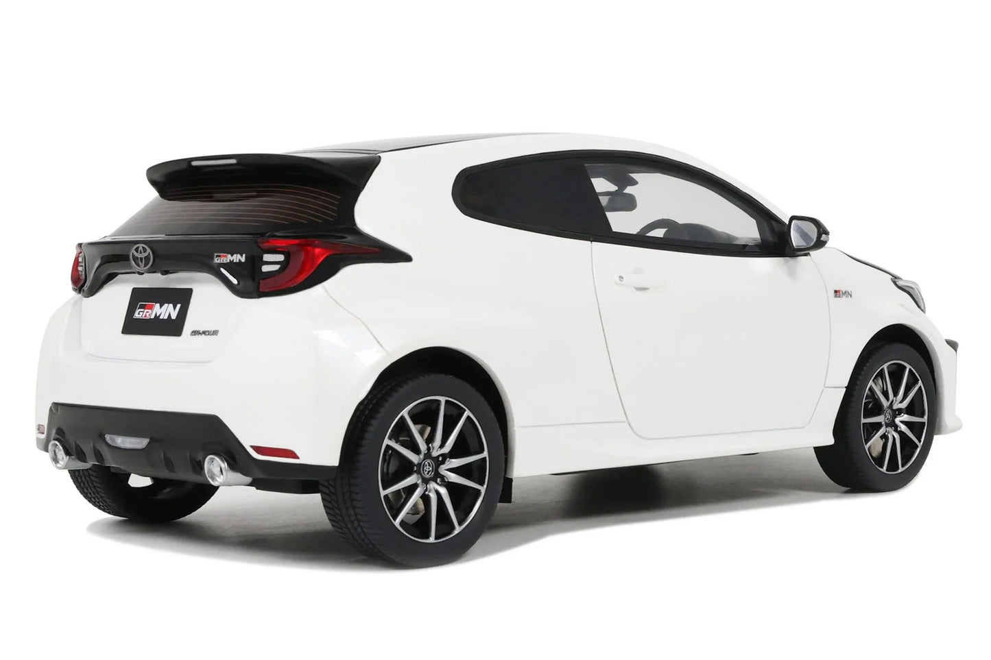 2022 Toyota GRMN Yaris RHD (Right Hand Drive) Platinum White Pearl with Black Hood and Top Limited Edition to 999 pieces Worldwide 1/18 Model Car by Otto Mobile