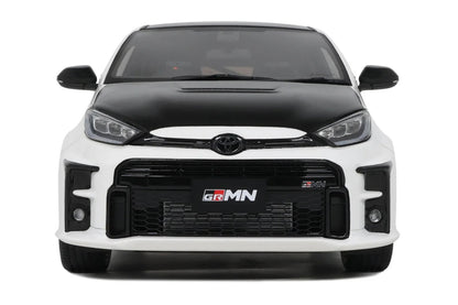 2022 Toyota GRMN Yaris RHD (Right Hand Drive) Platinum White Pearl with Black Hood and Top Limited Edition to 999 pieces Worldwide 1/18 Model Car by Otto Mobile