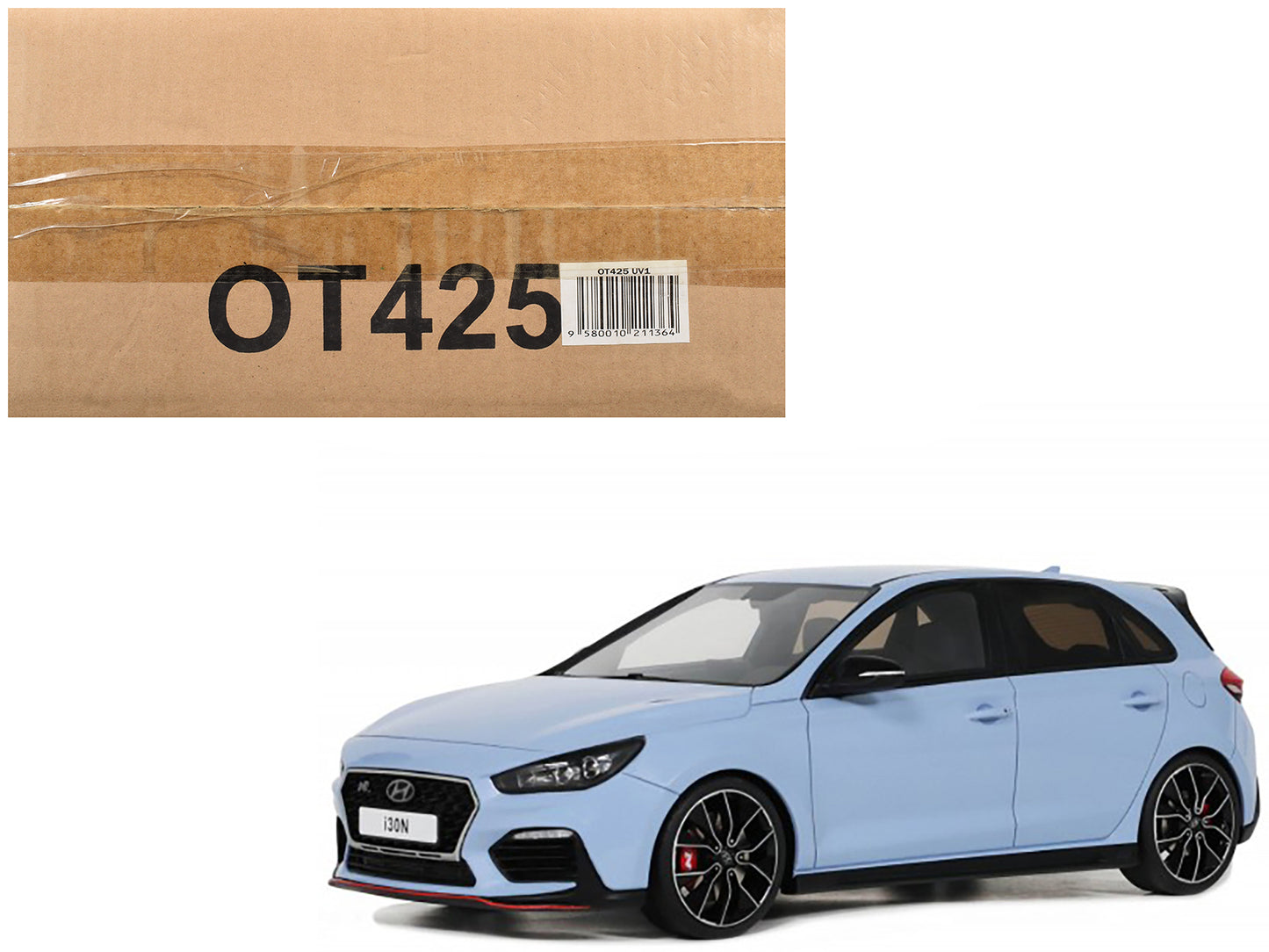 2017 Hyundai I30 N Light Blue Limited Edition to 2500 pieces Worldwide 1/18 Model Car by Otto Mobile-DiecastModeler.com