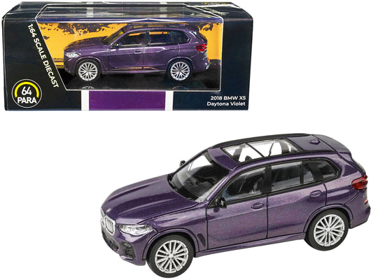 2018 BMW X5 Daytona Violet Metallic with Sunroof 1/64 Diecast Model Car by Paragon Models-DiecastModeler.com