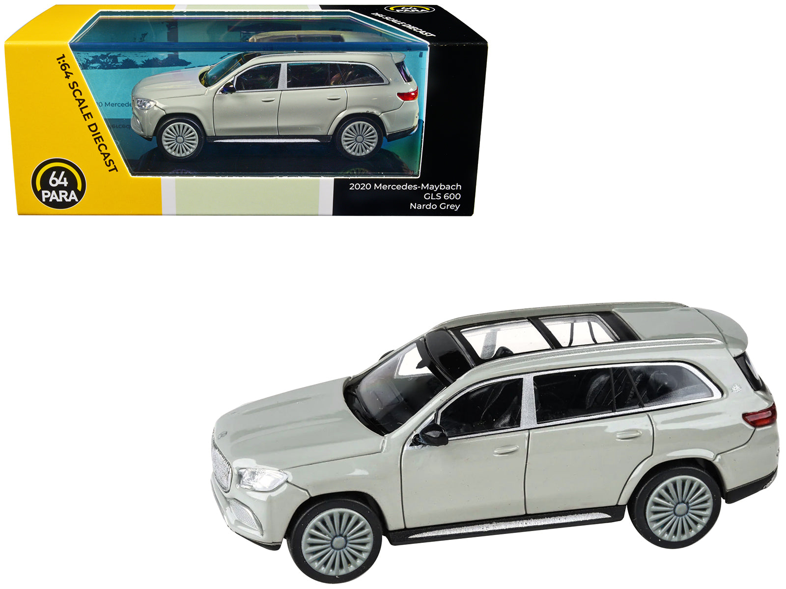 Mercedes-Maybach GLS 600 Nardo Gray with Sunroof 1/64 Diecast Model Car by Paragon Models-DiecastModeler.com