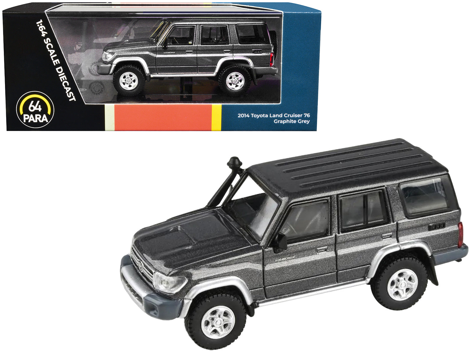 2014 Toyota Land Cruiser 76 Graphite Gray Metallic 1/64 Diecast Model Car by Paragon Models-DiecastModeler.com