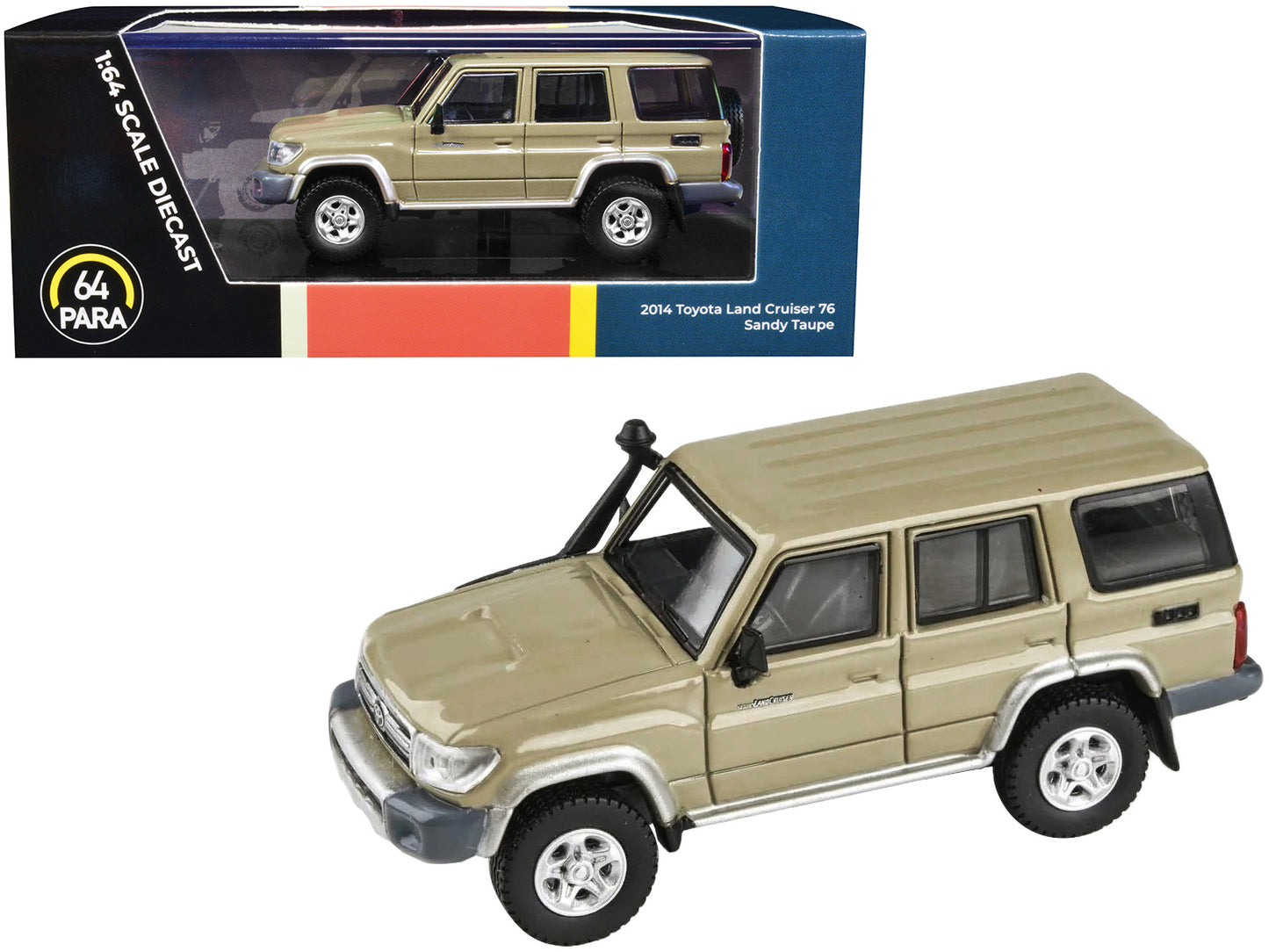 2014 Toyota Land Cruiser 76 Sandy Taupe Tan 1/64 Diecast Model Car by Paragon Models-DiecastModeler.com