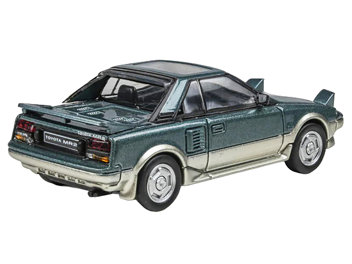1985 Toyota MR2 MK1 Green Metallic and Gold with Sunroof 1/64 Diecast Model Car by Paragon Models