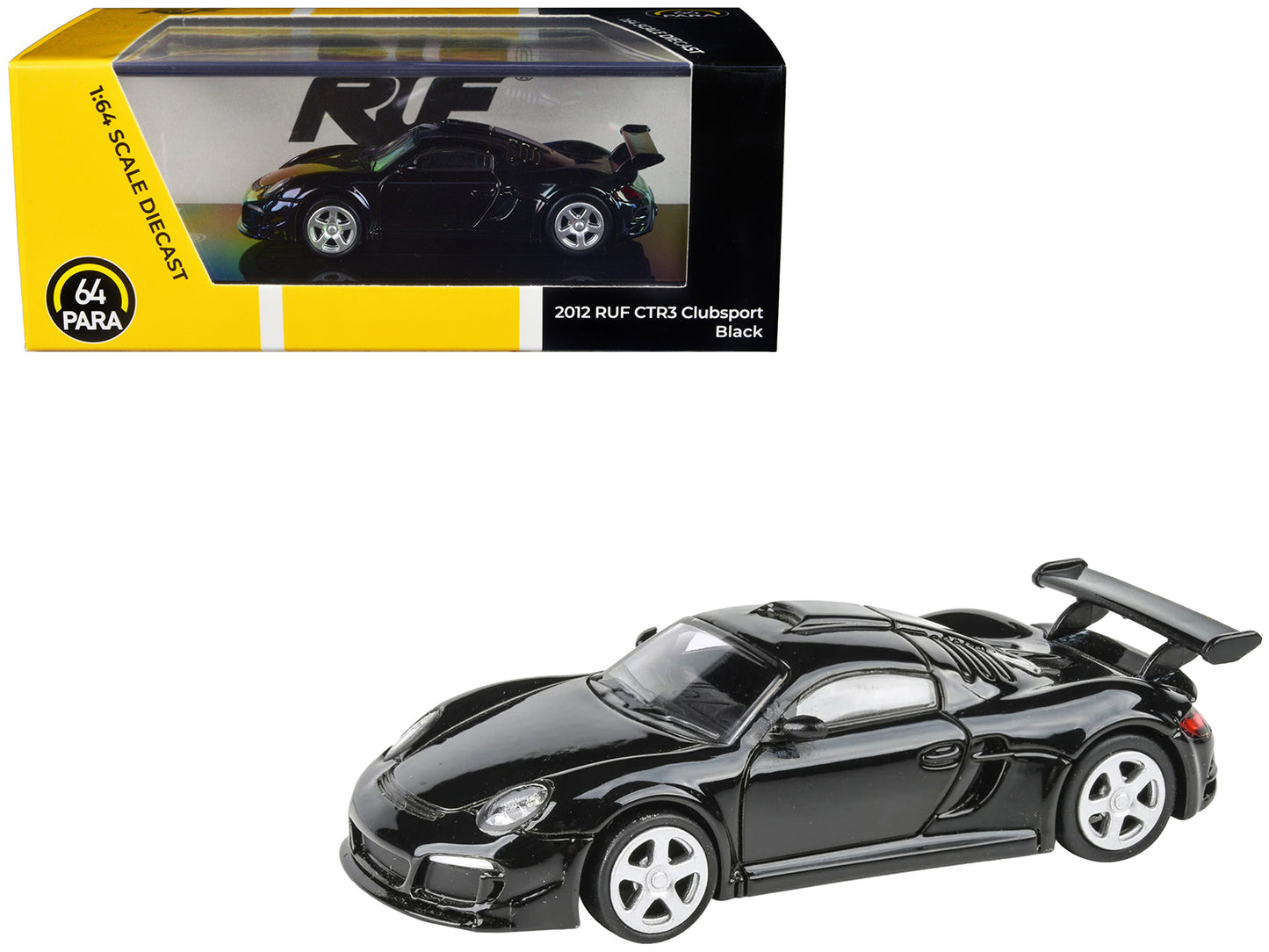 2012 RUF CTR3 Clubsport Black 1/64 Diecast Model Car by Paragon Models-DiecastModeler.com