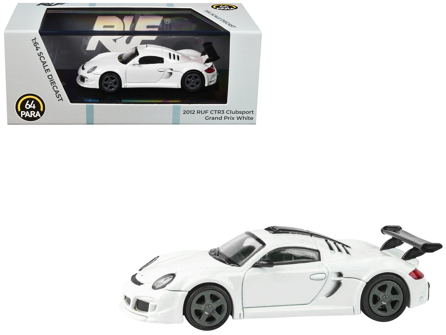 2012 RUF CTR3 Clubsport Grand Prix White 1/64 Diecast Model Car by Paragon Models-DiecastModeler.com
