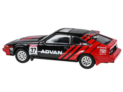 1984 Toyota Celica Supra #37 "ADVAN" Black and Red 1/64 Diecast Model Car by Paragon Models