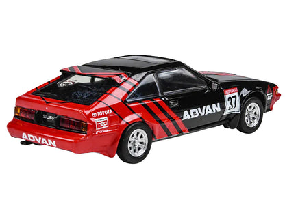 1984 Toyota Celica Supra #37 "ADVAN" Black and Red 1/64 Diecast Model Car by Paragon Models