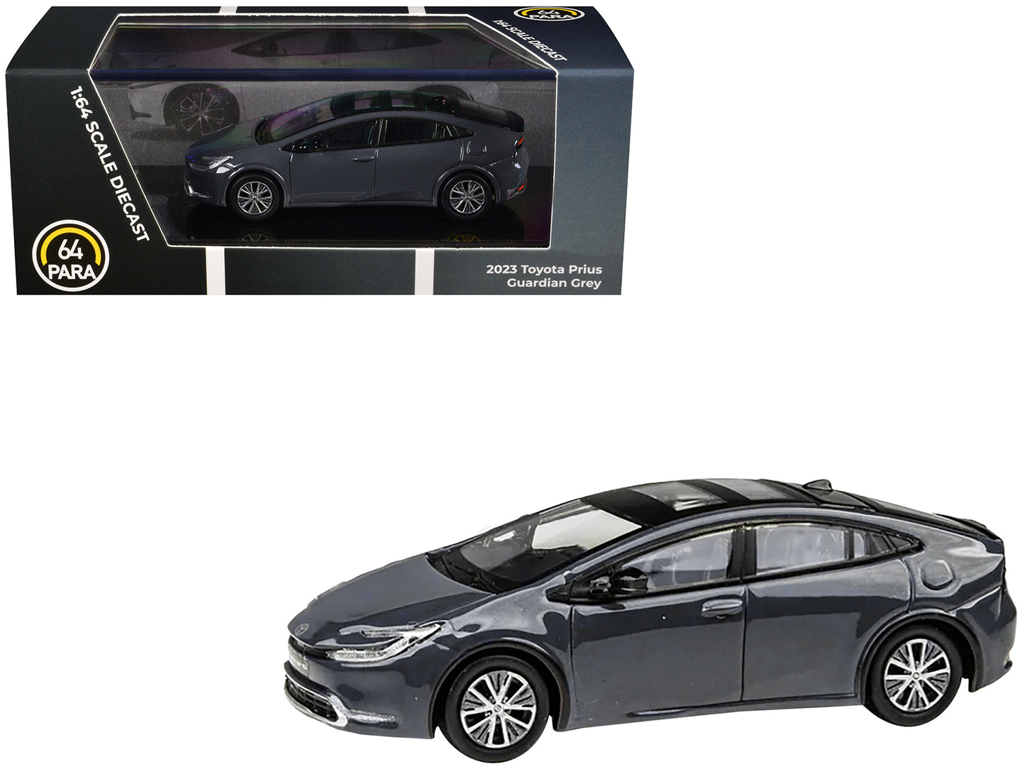 2023 Toyota Prius Guardian Gray 1/64 Diecast Model Car by Paragon Models