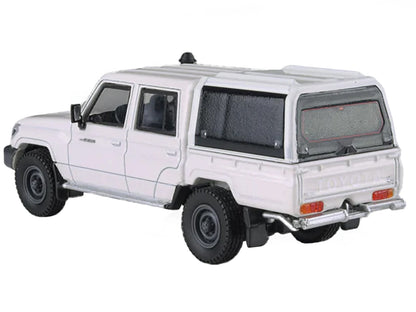 2012 Toyota Land Cruiser LC 79 French Vanilla White with Canopy 1/64 Diecast Model Car by Paragon Models