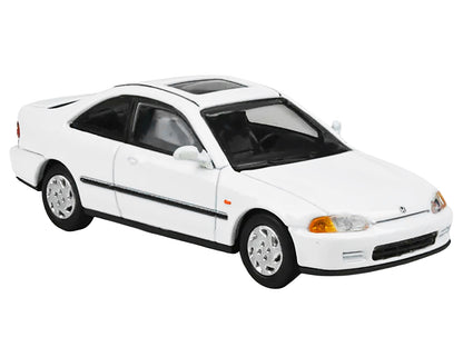 1995 Honda Civic Coupe EJ1 White with Sunroof 1/64 Diecast Model Car by Paragon Models