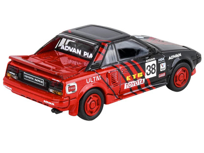 1985 Toyota MR2 MK1 RHD (Right Hand Drive) #38 Red and Black "Autocross Livery" 1/64 Diecast Model Car by Paragon Models-DiecastModeler.com
