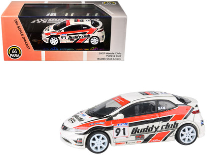 2007 Honda Civic Type R FN2 RHD (Right Hand Drive) #91 "Buddy Club - Asian Touring Car Series" (2012) 1/64 Diecast Model Car by Paragon Models-DiecastModeler.com