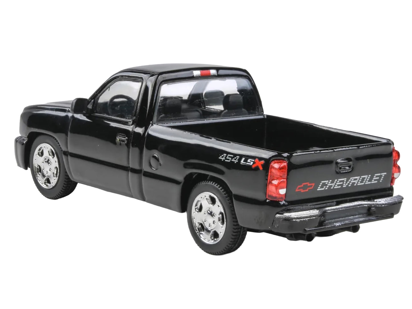 2006 Chevrolet Silverado 454 LSX Pickup Truck Onyx Black 1/64 Diecast Model Car by Paragon Models