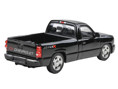 2006 Chevrolet Silverado 454 LSX Pickup Truck Onyx Black 1/64 Diecast Model Car by Paragon Models