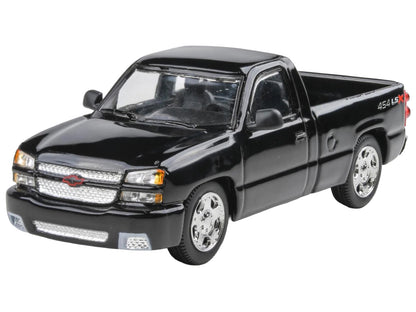 2006 Chevrolet Silverado 454 LSX Pickup Truck Onyx Black 1/64 Diecast Model Car by Paragon Models