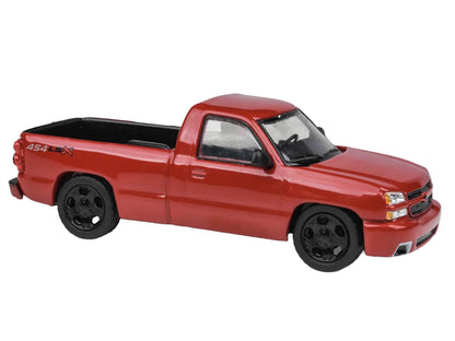 2006 Chevrolet Silverado 454 LSX Pickup Truck Victory Red 1/64 Diecast Model Car by Paragon Models