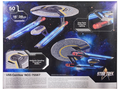 Skill 2 Model Kit USS Cerritos NCC-75567 Spacecraft "Star Trek: Lower Decks" (2020-2024) TV Series 1/1400 Scale Model by Polar Lights