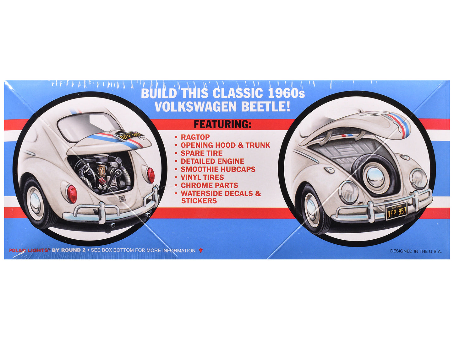 Skill 2 Model Kit Volkswagen Beetle Herbie "The Love Bug" (1969) Movie 1/25 Scale Model by Polar Lights