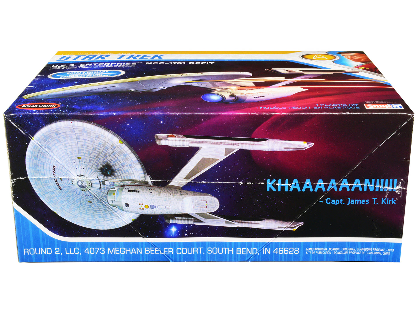 Skill 2 Snap Model Kit U.S.S. Enterprise NCC-1701 Refit Spaceship "Star Trek II: The Wrath of Khan" (1982) Movie 1/1000 Scale Model by Polar Lights-DiecastModeler.com