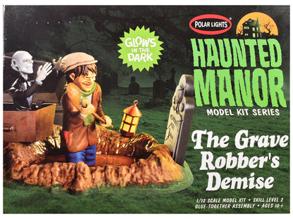 Skill 2 Model Kit Haunted Manor "The Grave Robber's Demise" Diorama Set 1/12 Scale Model by Polar Lights-DiecastModeler.com