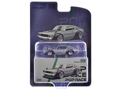 Skyline KPGC110 "Kenmeri" RHD (Right Hand Drive) Raw Metal "Enigma Exclusive Edition" 1/64 Diecast Model Car by Pop Race