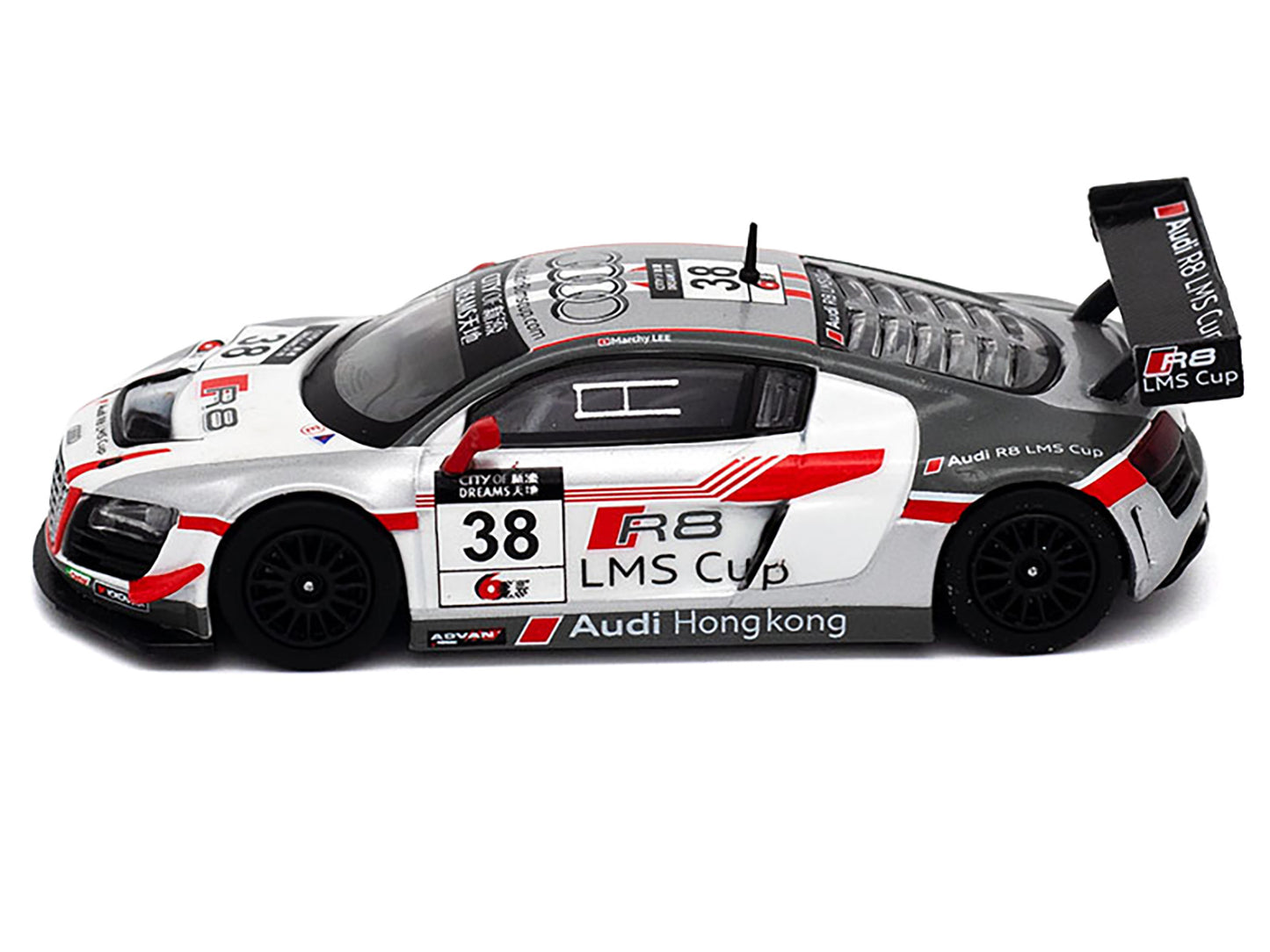Audi R8 LMS #38 Marchy Lee "Macau GT Cup" (2013) 1/64 Diecast Model Car by Pop Race