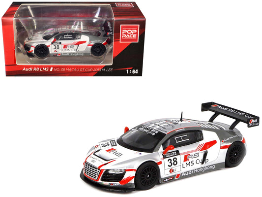 Audi R8 LMS #38 Marchy Lee "Macau GT Cup" (2013) 1/64 Diecast Model Car by Pop Race