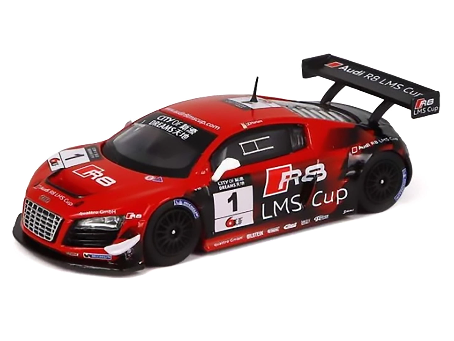Audi R8 LMS #1 Edoardo Mortara Winner "Macau GT Cup" (2013) 1/64 Diecast Model Car by Pop Race