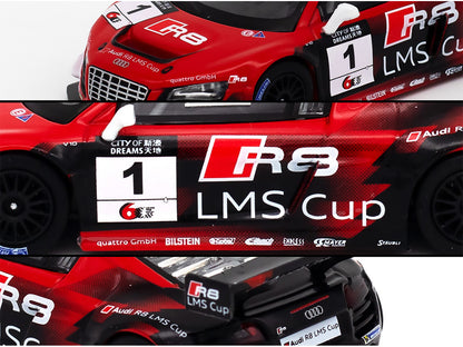 Audi R8 LMS #1 Edoardo Mortara Winner "Macau GT Cup" (2013) 1/64 Diecast Model Car by Pop Race