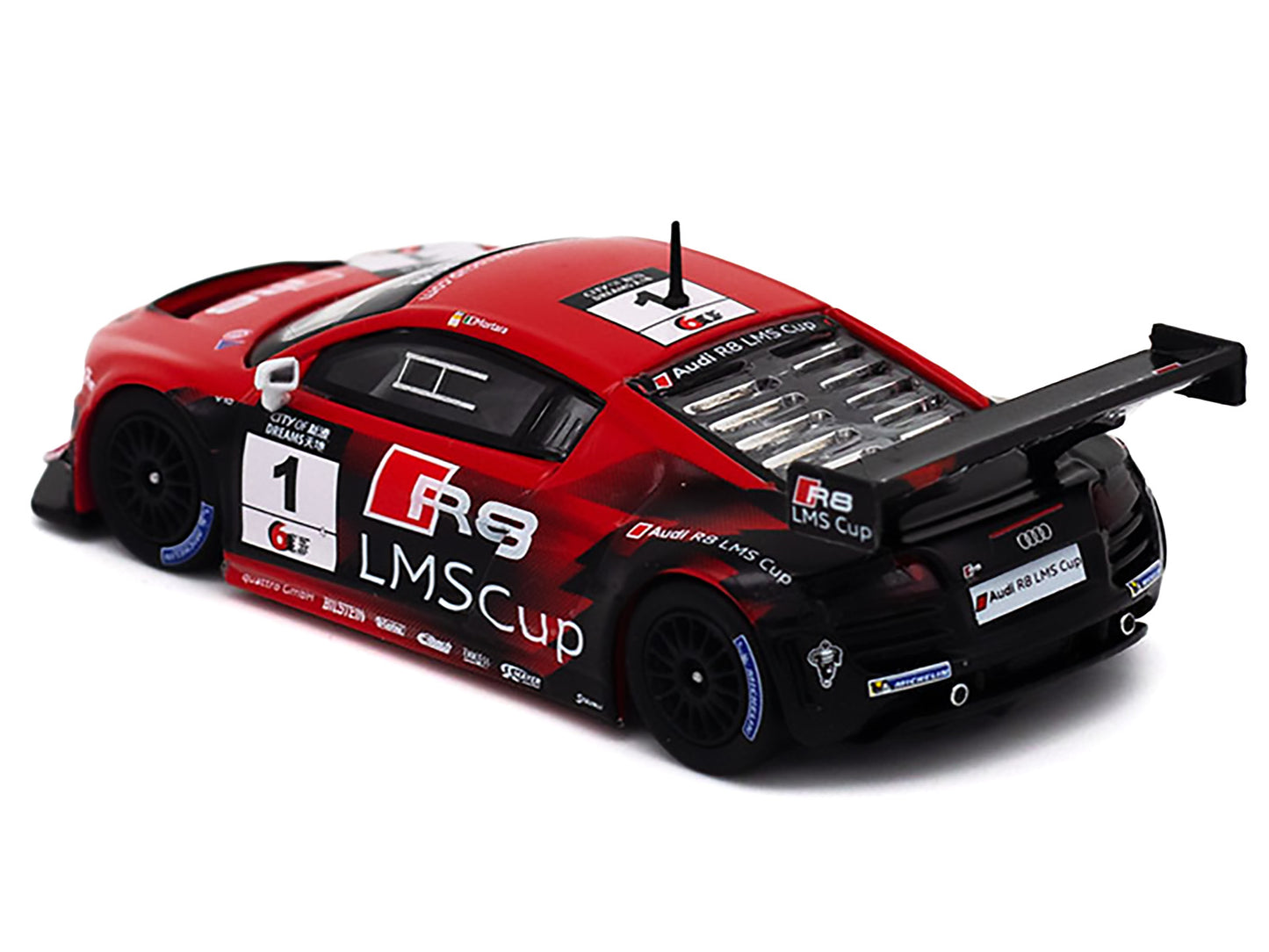 Audi R8 LMS #1 Edoardo Mortara Winner "Macau GT Cup" (2013) 1/64 Diecast Model Car by Pop Race