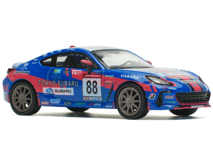 Subaru BRZ #88 Blue with Graphics "Tokyo Subaru Racing" 1/64 Diecast Model Car by Pop Race-DiecastModeler.com