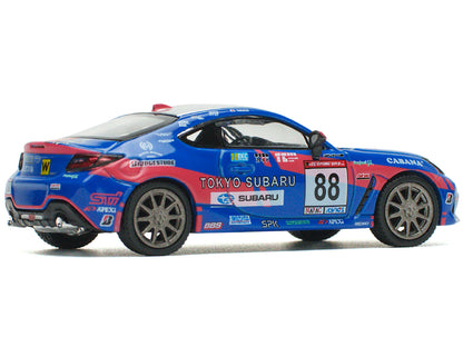 Subaru BRZ #88 Blue with Graphics "Tokyo Subaru Racing" 1/64 Diecast Model Car by Pop Race-DiecastModeler.com