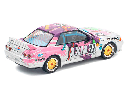 GTR R32 RHD (Right Hand Drive) #22 Masahiko Kageyama - Kazuo Shimizu "Axia" Group A "Japanese Touring Car Championship" (1991) 1/64 Diecast Model Car by Pop Race