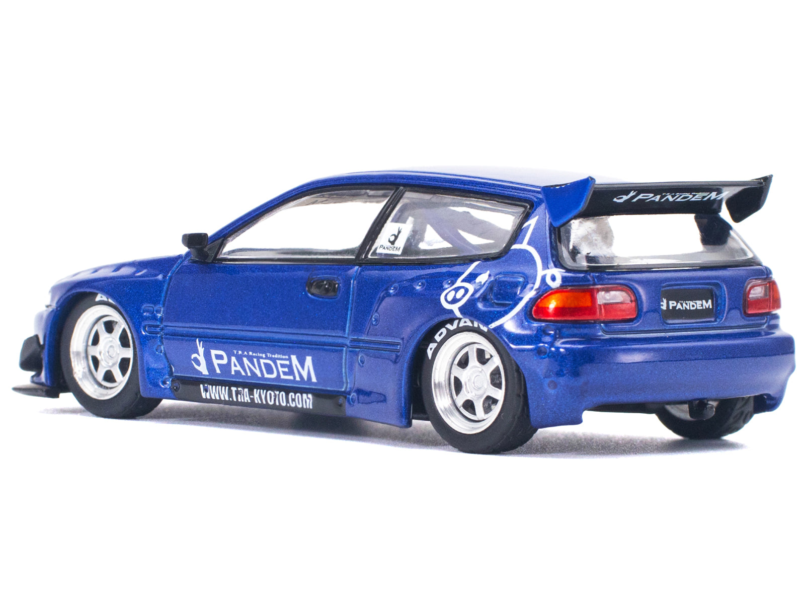 Pandem Civic EG6 RHD (Right Hand Drive) Blue Metallic 1/64 Diecast Model Car by Pop Race-DiecastModeler.com