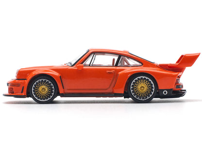 Singer DLS Turbo Study Orange Metallic 1/64 Diecast Model Car by Pop Race