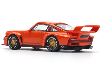 Singer DLS Turbo Study Orange Metallic 1/64 Diecast Model Car by Pop Race
