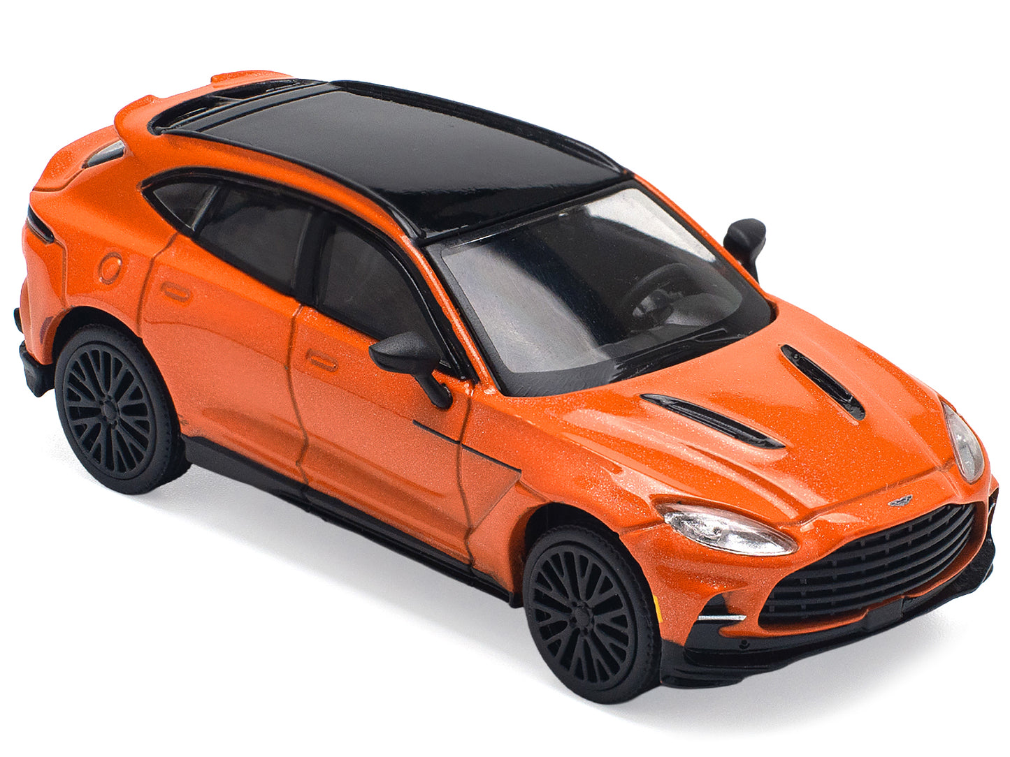 Aston Martin DBX 707 Cosmos Orange Metallic with Black Top 1/64 Diecast Model Car by Pop Race
