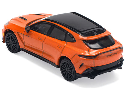 Aston Martin DBX 707 Cosmos Orange Metallic with Black Top 1/64 Diecast Model Car by Pop Race