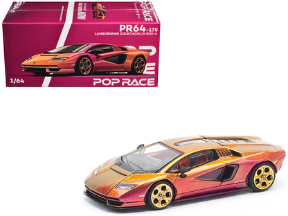 Lamborghini Countach LPI 800-4 Blu Hal Metallic 1/64 Diecast Model Car by Pop Race-DiecastModeler.com