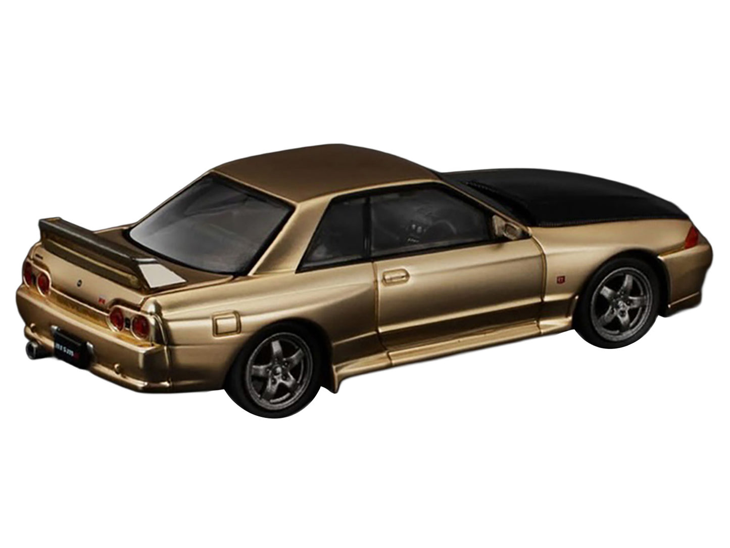 Skyline GT-R R32 RHD (Right Hand Drive) Chrome Gold with Carbon Hood "Tokyo Auto Salon 2025" 1/64 Diecast Model Car by Pop Race-DiecastModeler.com